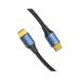 Кабель мультимедийный HDMI M to HDMI M 2.0m 8K cotton braided blue Vention (ALGLH)