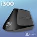 Мишка Ajazz i300 Wireless/Bluetooth/USB Black (i300-B)
