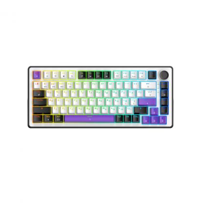 Клавіатура Hator Hellyberry HK75 Mechanical Linear RGB Wireless/Bluetooth/USB UA White/Violet (HK75_wireless)