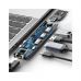 Концентратор Baseus USB-C Thunderbolt 7-in-1 2xUSB 3.0 + 1xUSB-C PD + HDMI 4K60Hz + SD/TF + 1xRJ45 1000Mbps gray (CAHUB-L0G)