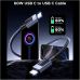 Дата кабель USB-C to USB-C 1.0m PD60W 3A braided L524 gray Ugreen (55765)