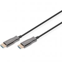 Кабель мультимедійний HDMI M to HDMI M 15m 4K AOC hybrid-fiber black Digitus (AK-330125-150-S)