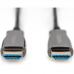 Кабель мультимедійний HDMI M to HDMI M 15m 4K AOC hybrid-fiber black Digitus (AK-330125-150-S)