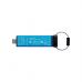 USB флеш накопичувач Kingston 128GB IronKey Keypad 200 Type-C Encrypted Blue USB 3.2 (IKKP200C/128GB)