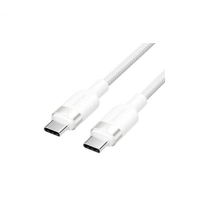 Дата кабель USB-C to USB-C 1.0m 60W aluminum alloy white Vention (TRDWF)