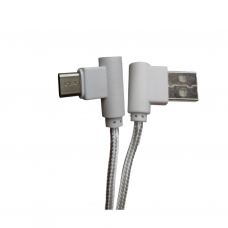Дата кабель USB 2.0 AM to USB-C 1.0m 2.4A 90° corner white XoKo (XK-CTC-001-WH)