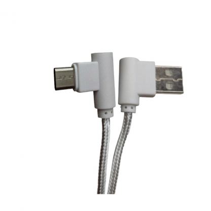Дата кабель USB 2.0 AM to USB-C 1.0m 2.4A 90° corner white XoKo (XK-CTC-001-WH)