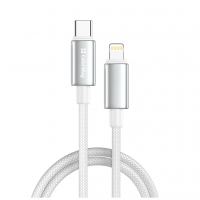 Дата кабель USB-C to Lightning 2.0m PD30W zinc alloy braided white ColorWay (CW-CBPDCL099-WT)