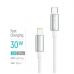 Дата кабель USB-C to Lightning 2.0m PD30W zinc alloy braided white ColorWay (CW-CBPDCL099-WT)