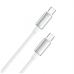 Дата кабель USB-C to USB-C 1.0m 5A 100W zinc alloy braided white ColorWay (CW-CBPDCC098-WT)