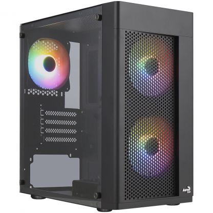 Корпус для ПК AeroCool Hexform-G-BK-v2 Black 600W (ACCX-PV38004.11)