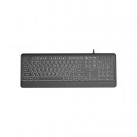 Клавиатура Gembird Slim Multimedia White Backlight USB Black (KB-UML-04-CYRL)