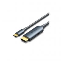 Кабель мультимедийный USB-C to HDMI M 1.5m 4K60Hz + USB-C F power gray Vention (ABLHG)