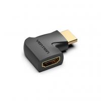 Переходник HDMI M to HDMI F 4K60Hz 90° corner black Vention (AIQB0)