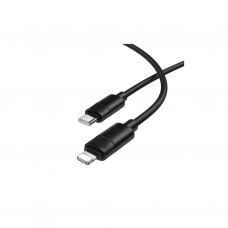 Дата кабель USB-C to Lightning 1.0m PD30W silicone BX123 Leya black BOROFONE (6941991124174)