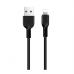 Дата кабель USB 2.0 AM to Lightning 2.0m 2A X20 black HOCO (6957531068860)