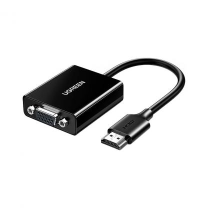 Переходник HDMI M to VGA F 1920x1080 60Hz black Ugreen (UGR-90813)