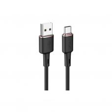 Дата кабель USB 2.0 AM to USB-C 1.2m 3A silicon black Acefast (6974316280767)