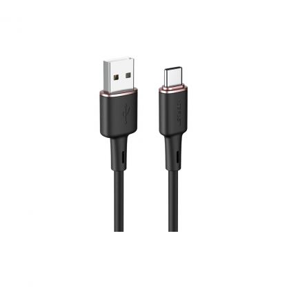 Дата кабель USB 2.0 AM to USB-C 1.2m 3A silicon black Acefast (6974316280767)