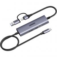 Переходник Ugreen CM725 USB-C/USB-A to Video Capture Card 1080P gray (65856)