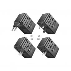 Мережевий фільтр живлення HOCO AC18A 1 роз, 2 USB, USB-C, 35W, 1,5м, Black (AC18AB)