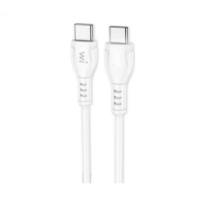 Дата кабель USB-C to USB-C 1.0m 60W PVC white Wibrand (WI.DC/BO1W-CC)